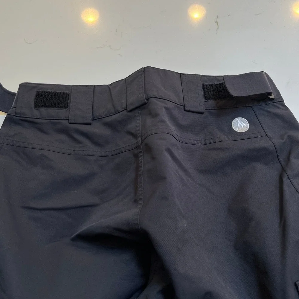 Marmot Mens Black Snoblast Pants Cargo Ski Snowboard Adjustable Waist‎ Medium